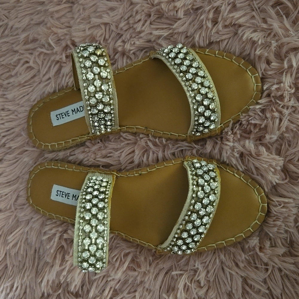 Steve madden Posa  rhinestone espadrille size 6